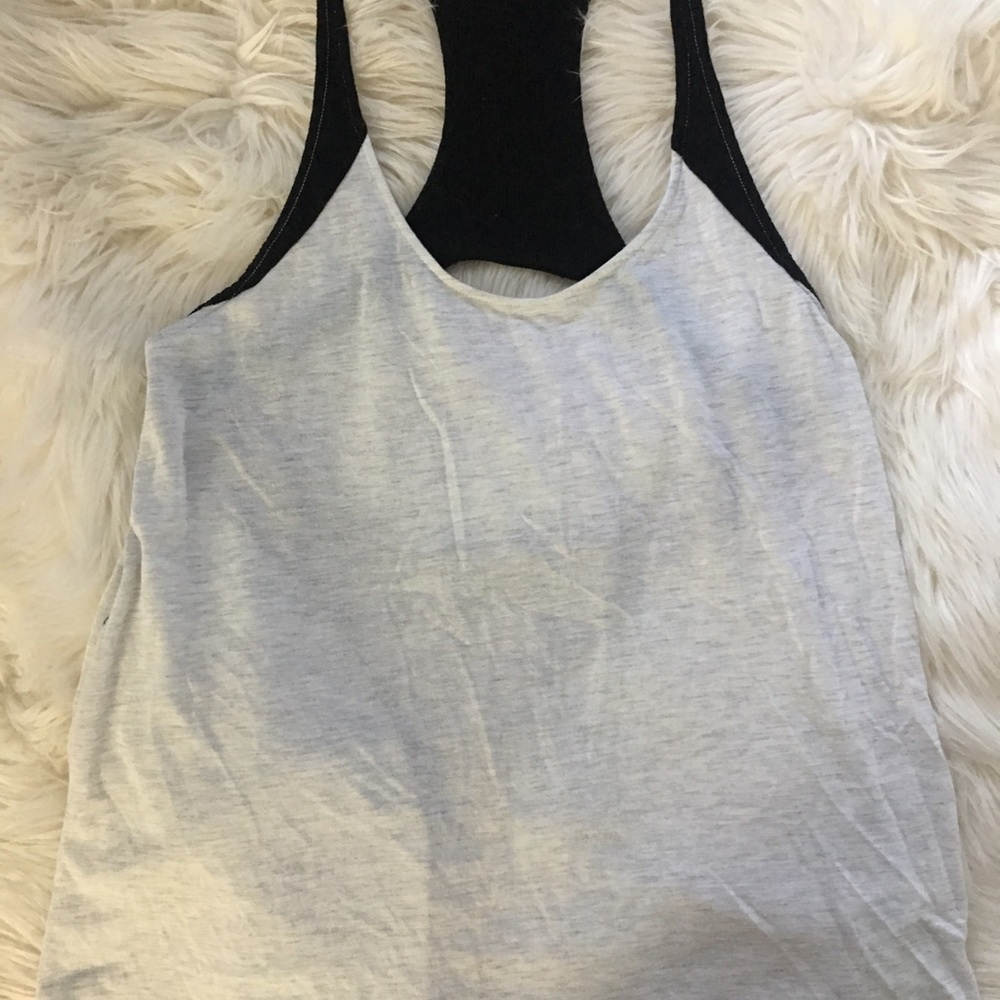 Open back work out top